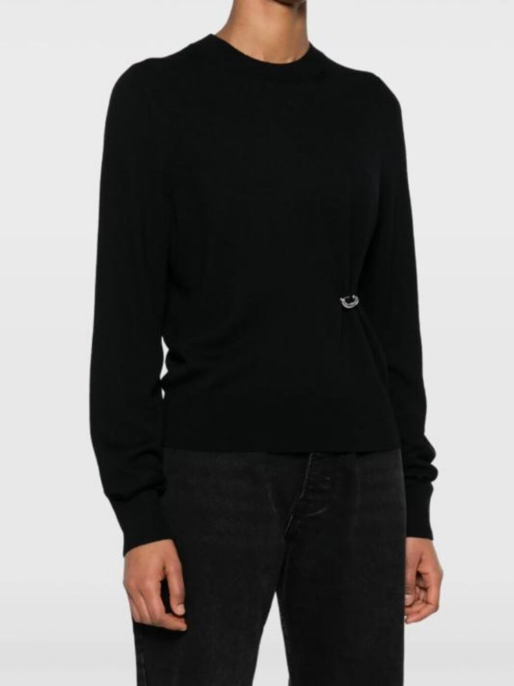 Isabel Marant Women's Black Knit Cosima Wool Lightweight Crew Sweater Size 36